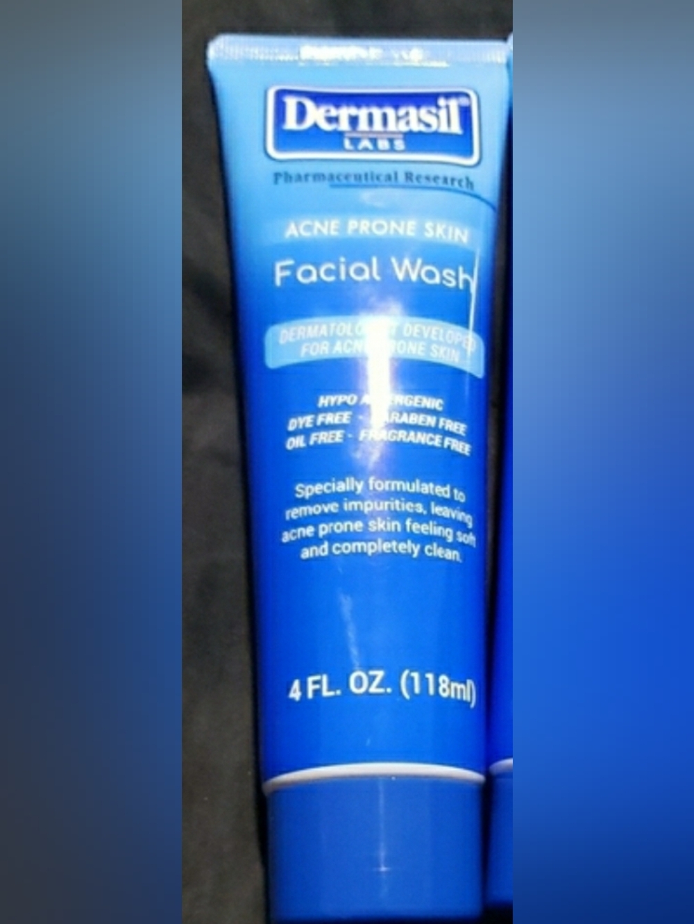 Dermasil Labs Acne Prone Skin Facial Wash 4 fl oz. Hypo Allergenic Oil Free